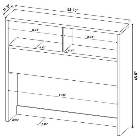 Westpark Black 3-piece Full Bedroom Set Bookcase Headboard - Ornate Home