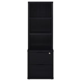 Westpark Black 3-piece Queen Bedroom Set Bookcase Headboard - Ornate Home