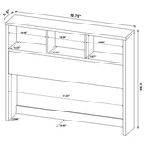 Westpark Black 3-piece Queen Bedroom Set Bookcase Headboard - Ornate Home