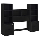 Westpark Black 3-piece Twin Bedroom Set Bookcase Headboard - Ornate Home