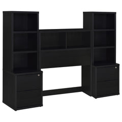 Westpark Black 3-piece Twin Bedroom Set Bookcase Headboard - Ornate Home