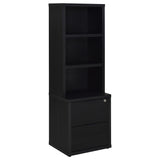 Westpark Black 3-piece Wall Unit Bookcase Set with USB - Ornate Home