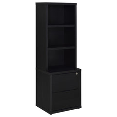 Westpark Black 3-piece Wall Unit Bookcase Set with USB - Ornate Home