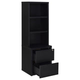 Westpark Black 3-piece Wall Unit Bookcase Set with USB - Ornate Home