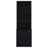 Westpark Black 3-piece Wall Unit Bookcase Set with USB - Ornate Home