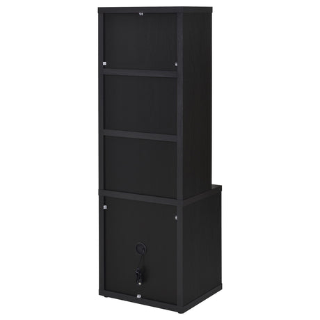 Westpark Black 3-piece Wall Unit Bookcase Set with USB - Ornate Home
