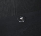 Westpark Black 3-shelf Bookcase USB and Lockable Drawer - Ornate Home