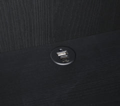 Westpark Black 3-shelf Bookcase USB and Lockable Drawer - Ornate Home
