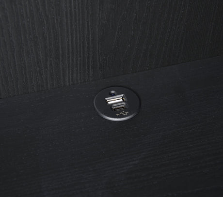 Westpark Black 3-shelf Bookcase USB and Lockable Drawer - Ornate Home