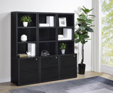Westpark Black 3-shelf Bookcase USB and Lockable Drawer - Ornate Home