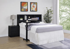 Westpark Black 49-inch Queen Bookcase Headboard - Ornate Home