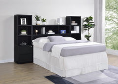 Westpark Black 49-inch Queen Bookcase Headboard - Ornate Home