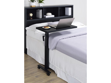 Westpark Black Height Adjustable Mobile Bedroom C-Table - Ornate Home