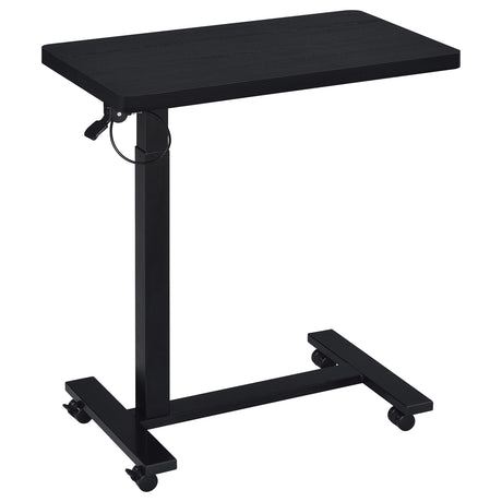 Westpark Black Pneumatic Adjustable C-Shape Side Table with Casters - Ornate Home