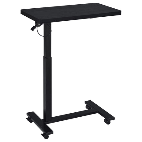 Westpark Black Pneumatic Adjustable C-Shape Side Table with Casters - Ornate Home