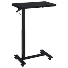 Westpark Black Pneumatic Adjustable C-Shape Side Table with Casters - Ornate Home