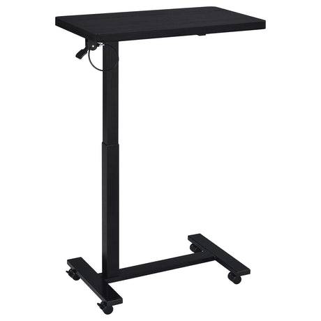 Westpark Black Pneumatic Adjustable C-Shape Side Table with Casters - Ornate Home