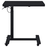 Westpark Black Pneumatic Adjustable C-Shape Side Table with Casters - Ornate Home
