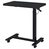 Westpark Black Pneumatic Adjustable C-Shape Side Table with Casters - Ornate Home