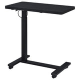 Westpark Black Pneumatic Adjustable C-Shape Side Table with Casters - Ornate Home