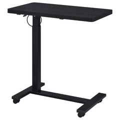 Westpark Black Pneumatic Adjustable C-Shape Side Table with Casters - Ornate Home
