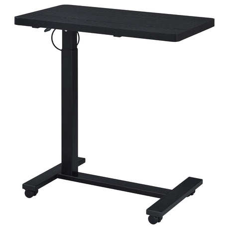 Westpark Black Pneumatic Adjustable C-Shape Side Table with Casters - Ornate Home