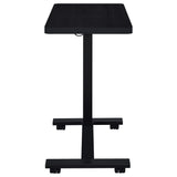 Westpark Black Pneumatic Adjustable C-Shape Side Table with Casters - Ornate Home