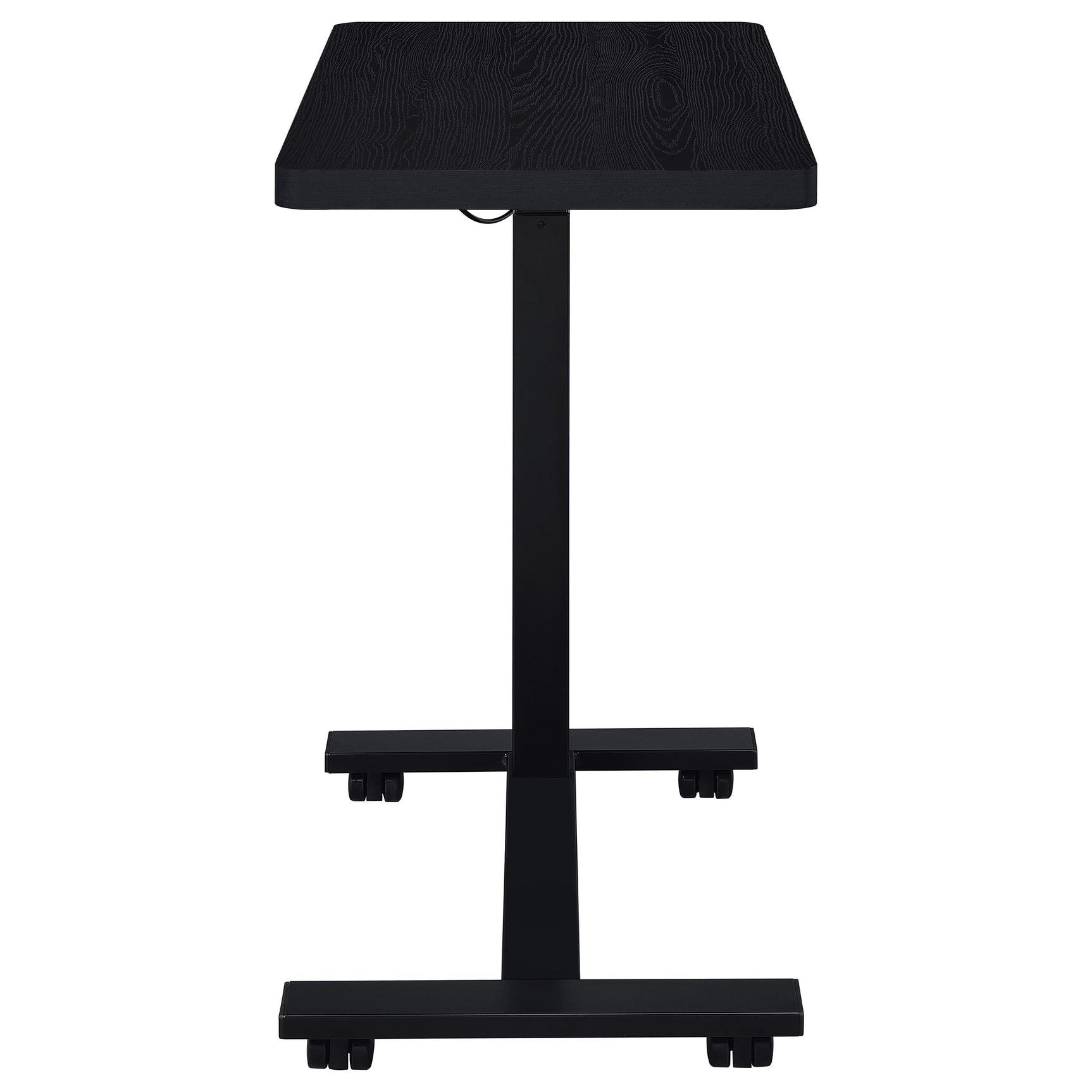 Westpark Black Pneumatic Adjustable C-Shape Side Table with Casters - Ornate Home
