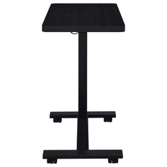 Westpark Black Pneumatic Adjustable C-Shape Side Table with Casters - Ornate Home