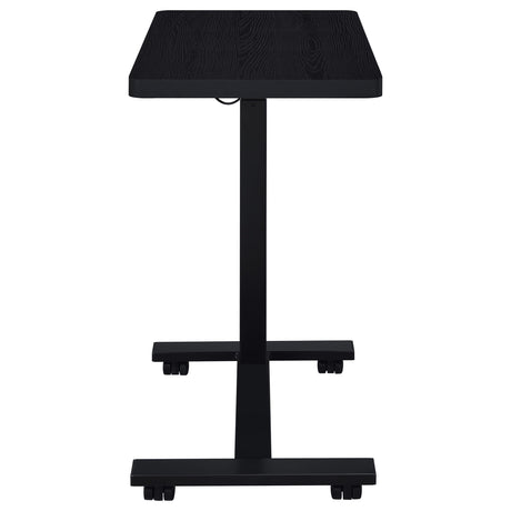 Westpark Black Pneumatic Adjustable C-Shape Side Table with Casters - Ornate Home