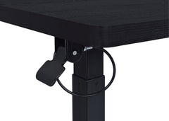 Westpark Black Pneumatic Adjustable C-Shape Side Table with Casters - Ornate Home