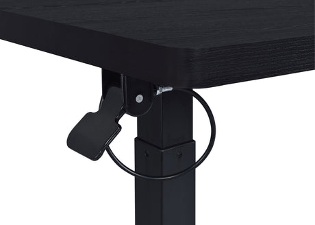 Westpark Black Pneumatic Adjustable C-Shape Side Table with Casters - Ornate Home