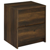 Westpark Dark Pine 2-drawer Nightstand LED Lights and USB - Ornate Home