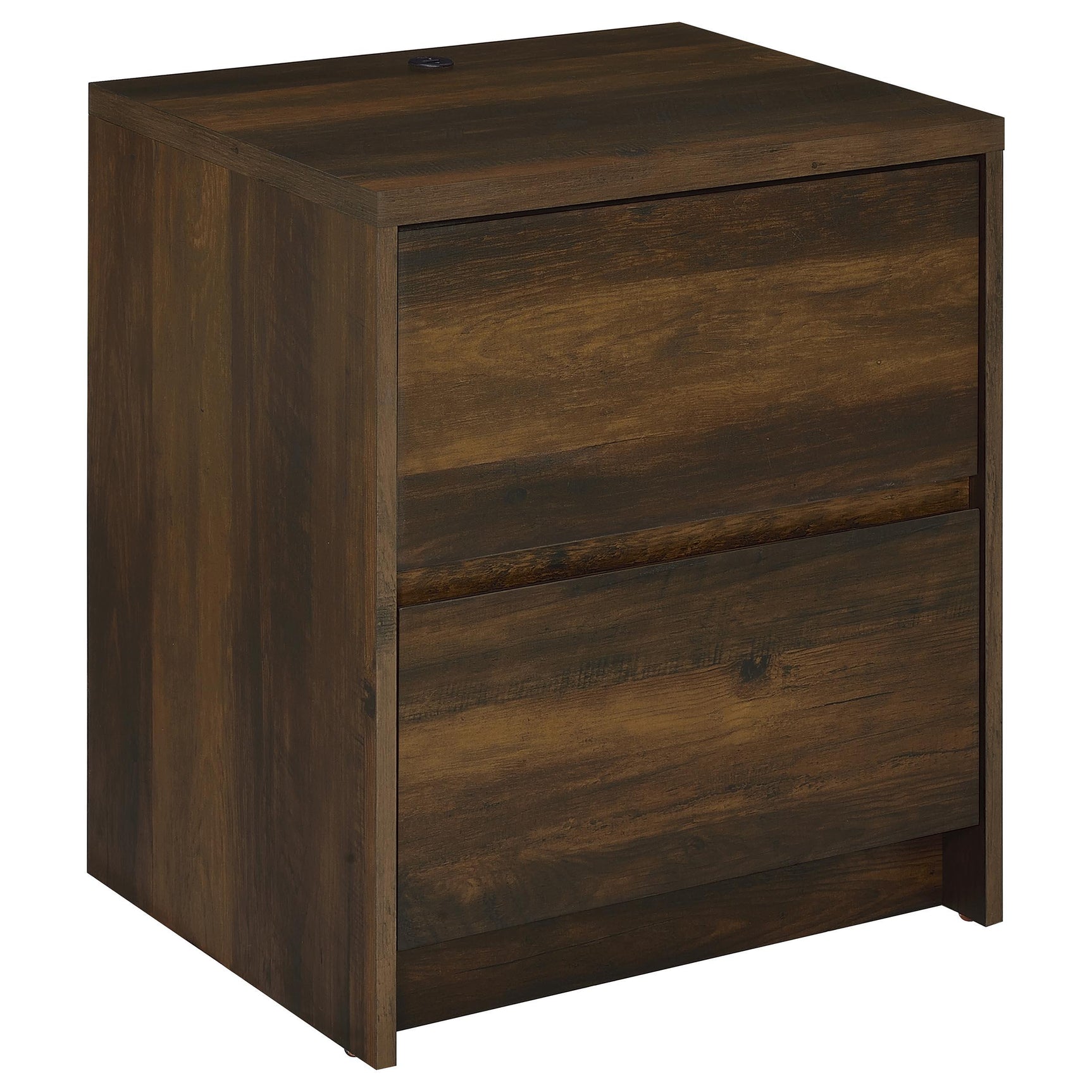 Westpark Dark Pine 2-drawer Nightstand LED Lights and USB - Ornate Home