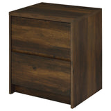 Westpark Dark Pine 2-drawer Nightstand LED Lights and USB - Ornate Home