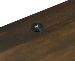Westpark Dark Pine 2-drawer Nightstand LED Lights and USB - Ornate Home