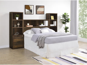 Westpark Dark Pine 3-piece Full Bedroom Set Bookcase Head - Ornate Home