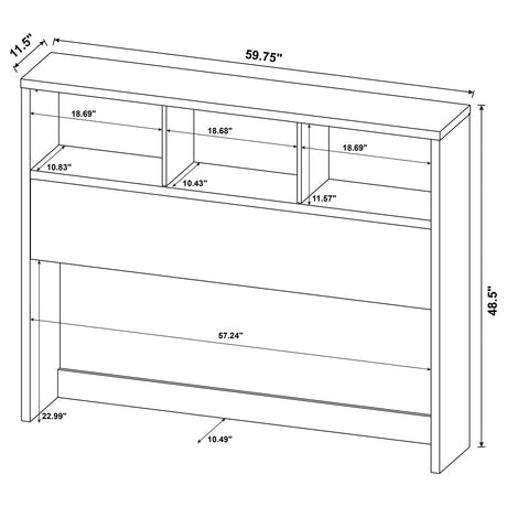 Westpark Dark Pine 3-piece Queen Bedroom Set Bookcase Head - Ornate Home