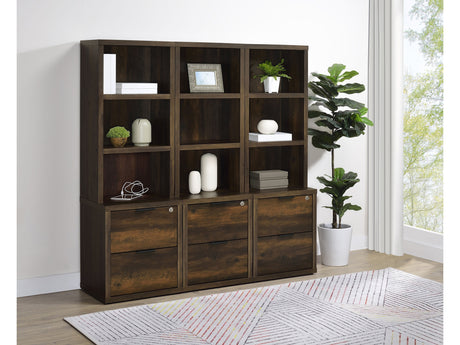 Westpark Dark Pine 3-piece Wall Unit Bookcase Set with USB - Ornate Home