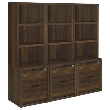 Westpark Dark Pine 3-piece Wall Unit Bookcase Set with USB - Ornate Home