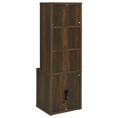Westpark Dark Pine 3-shelf Bookcase USB and Lockable Drawer - Ornate Home