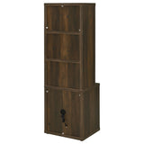 Westpark Dark Pine 3-shelf Bookcase USB and Lockable Drawer - Ornate Home