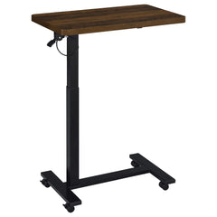 Westpark Dark Pine Pneumatic Adjustable C-Shape Side Table with Casters - Ornate Home
