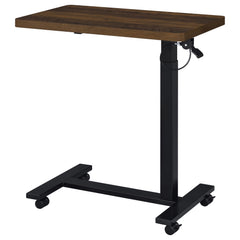 Westpark Dark Pine Pneumatic Adjustable C-Shape Side Table with Casters - Ornate Home