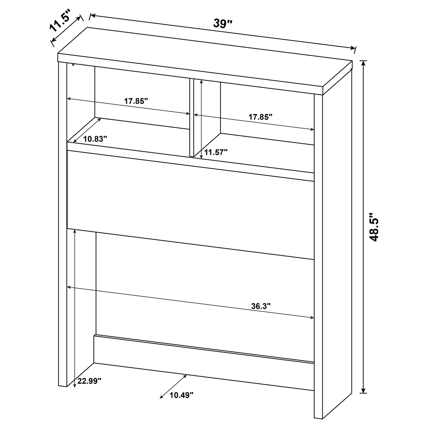 Westpark Mango 3-piece Twin Bedroom Set Bookcase Headboard - Ornate Home