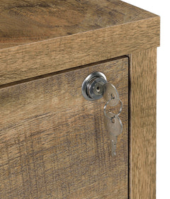 Westpark Mango 3-shelf Bookcase USB and Lockable Drawer - Ornate Home