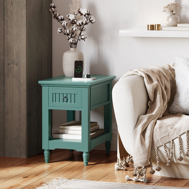 Westport Fern Green Leg Chairside Table - Ornate Home
