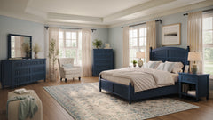 Westport Navy 5-Piece Queen Bedroom Set - Ornate Home
