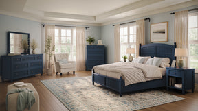 Westport Navy 5-Piece Queen Bedroom Set - Ornate Home