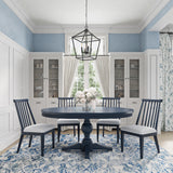 Westport Navy 66 Oval Dining Table & 4 Dowel Back Chairs - Ornate Home